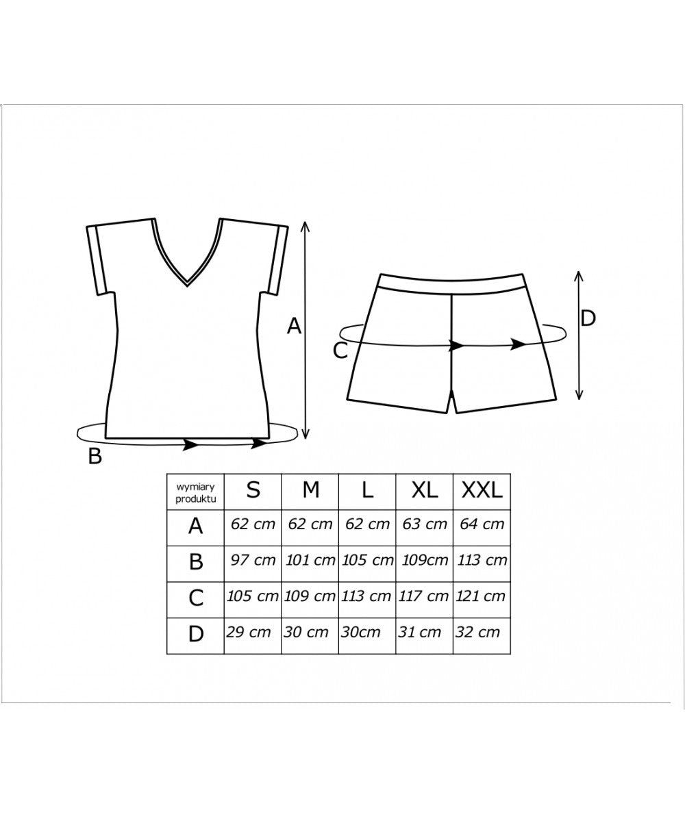 Donna хлопковая пижама с шортами "Emilia Short Powder Pink - Ecru"