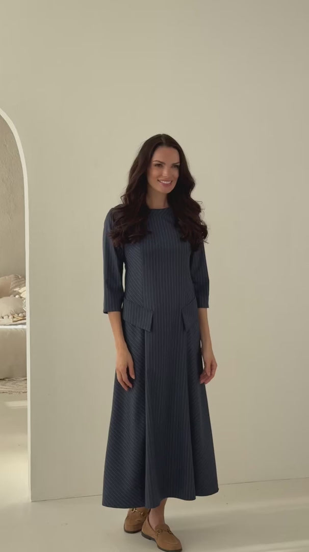 Įkelti vaizdo įrašą: moteriška midi suknelė