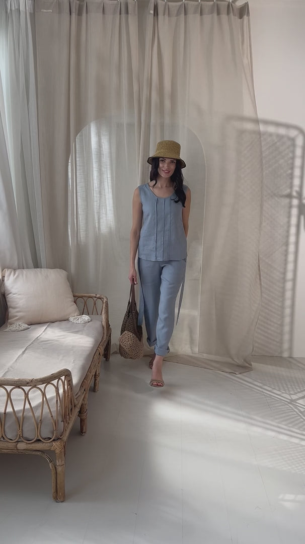 Load video: moteriška lininė palaidinė