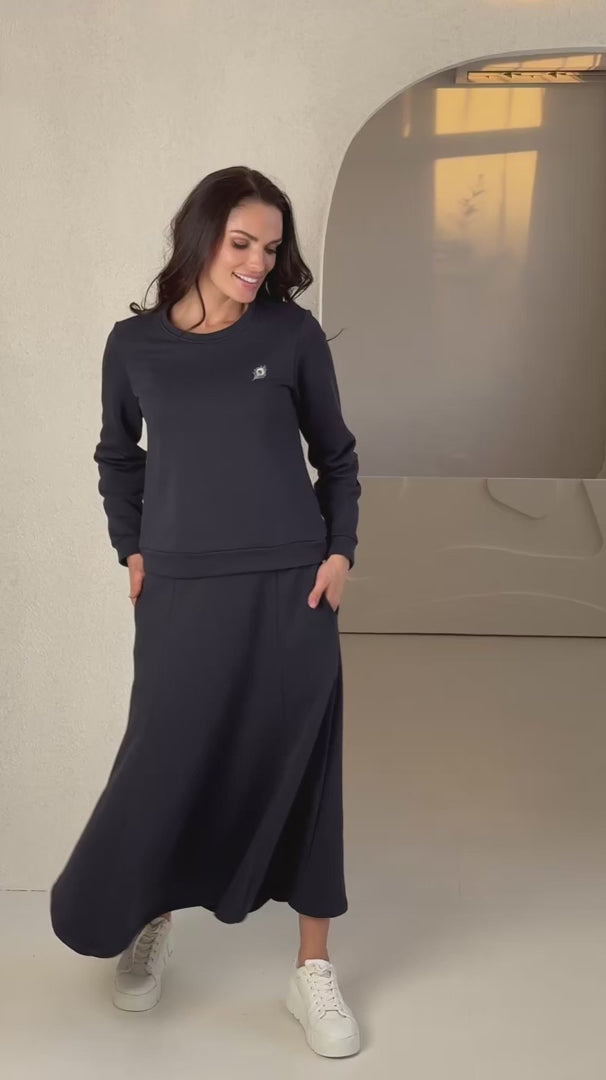 midi ilgio sijonas moterims