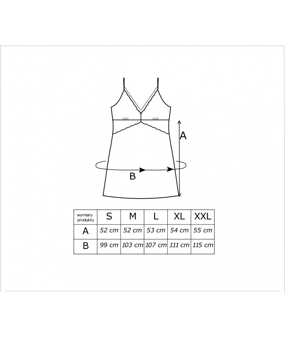 Donna Viscose Lace Nightdress Janette Black