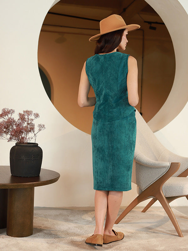 Lega бархатная юбка "Reina Turquoise Velvet"