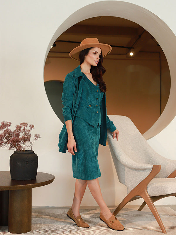Lega бархатная юбка "Reina Turquoise Velvet"