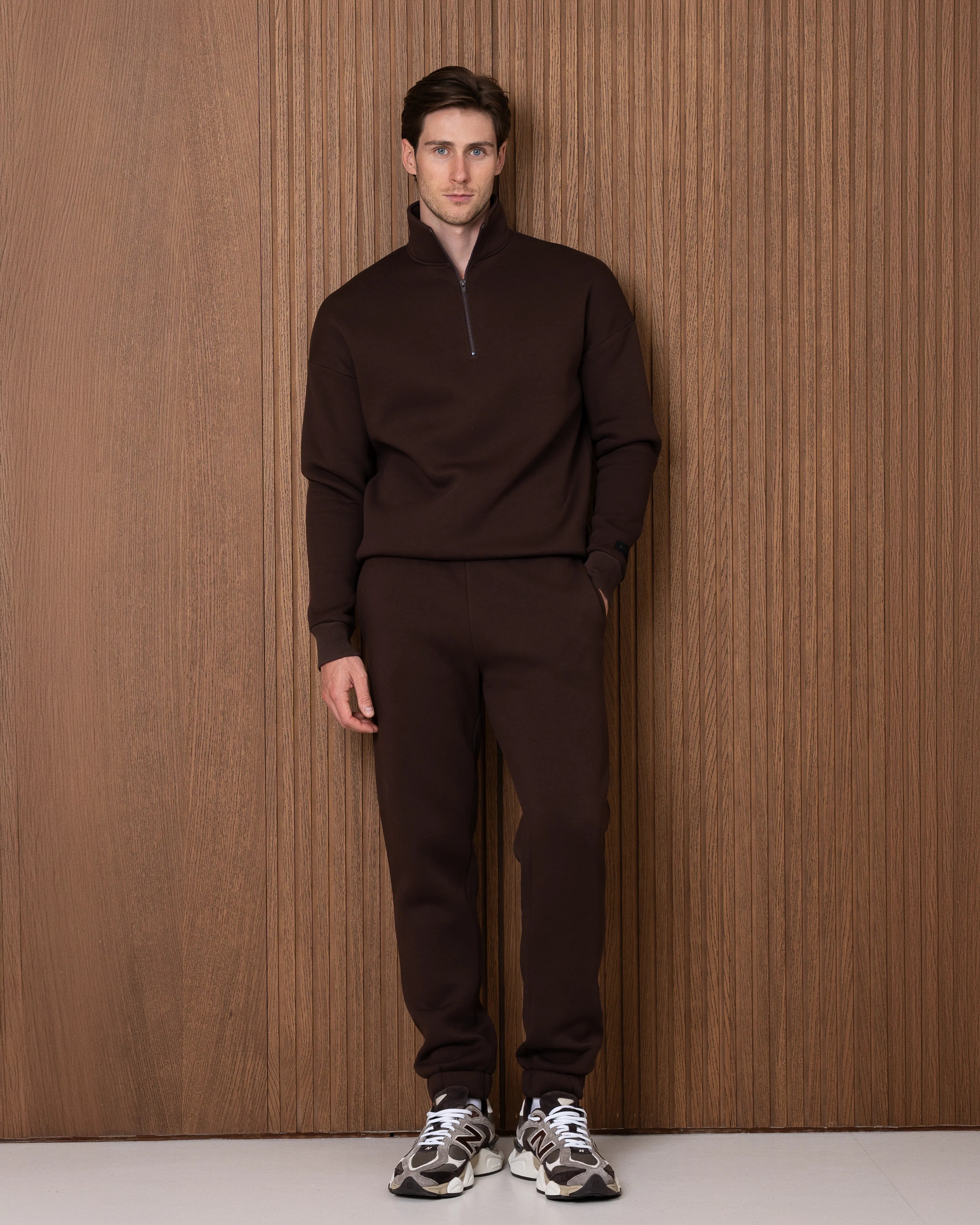 cutmyfashion Men's Leisure Tracksuit Paulius Dark Brown