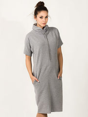 Tessita medvilninė suknelė "Raina Light Grey"