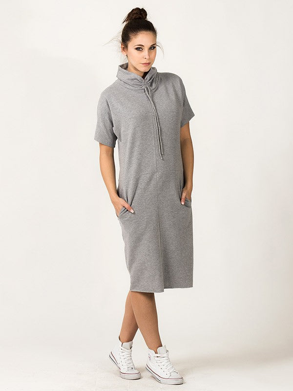 Tessita medvilninė suknelė "Raina Light Grey"